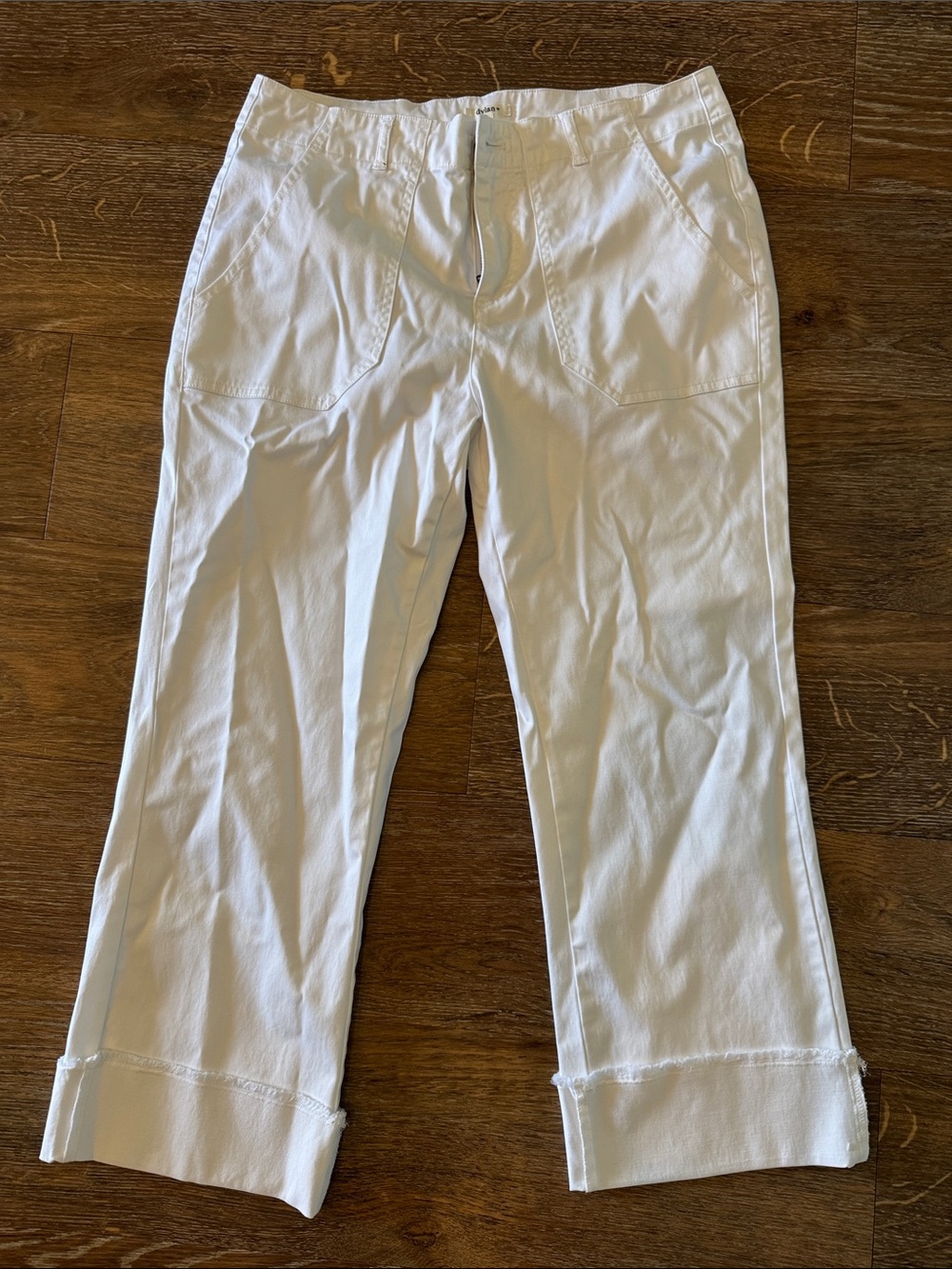 dylan White Cropped Ankle Jeans
